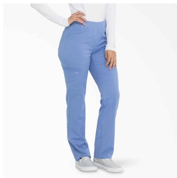 Dickies Womens Balance Petite Periwinkle Scrub Pants - Picture 3 of 14